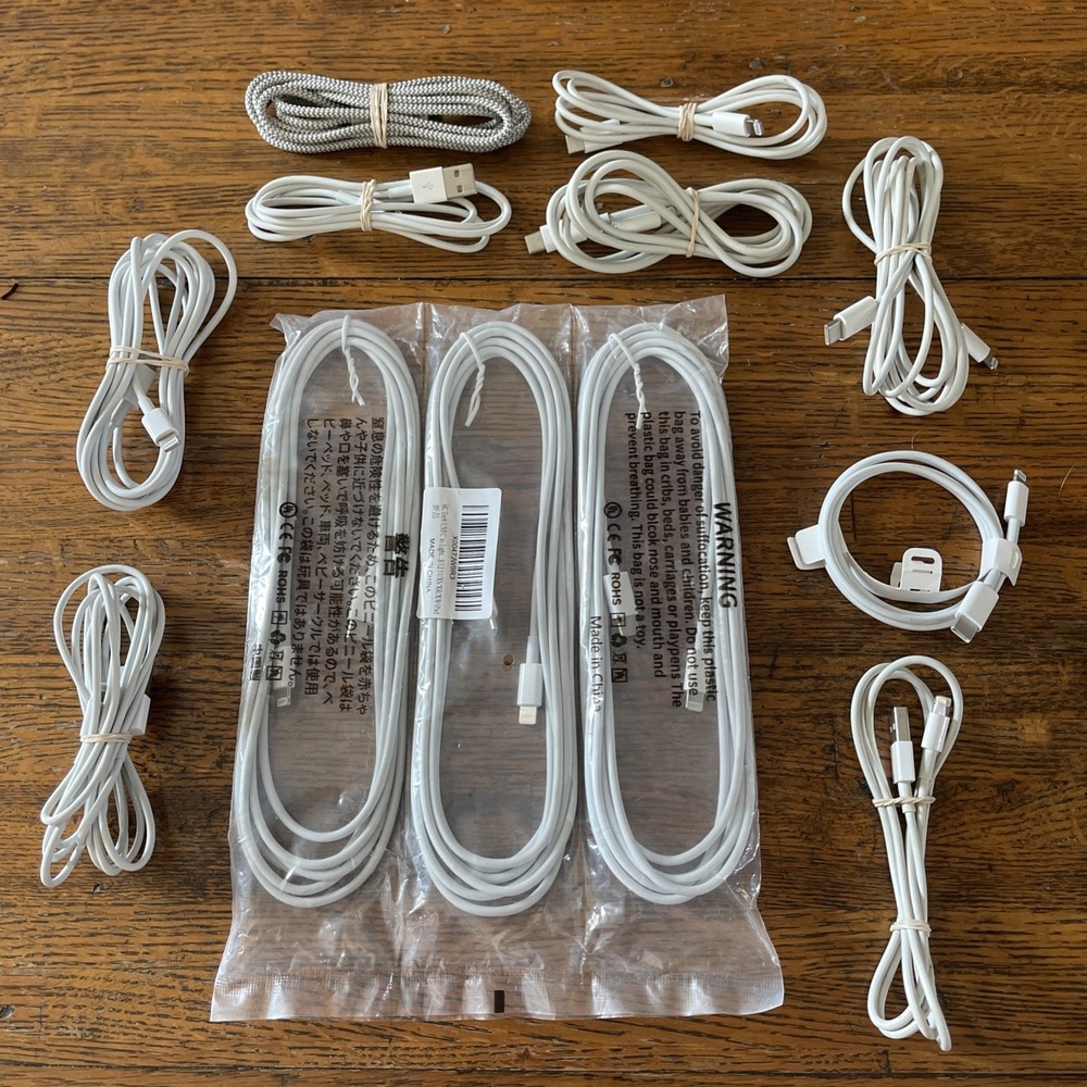 New Genuine Apple USB-C to Lightning Cables MM0A3AM/A Lot of 12 READ